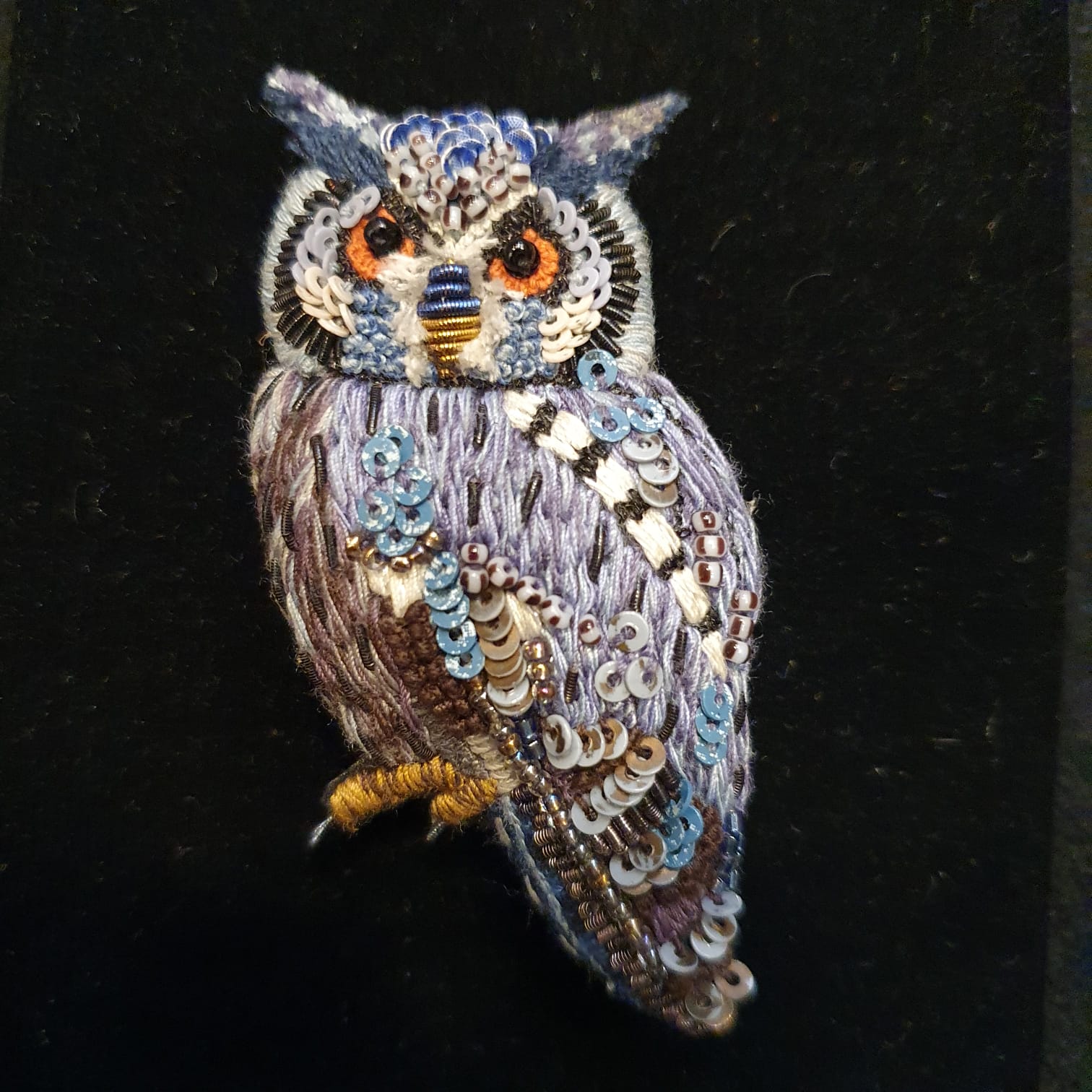 Spilla Southern White Faced Owl