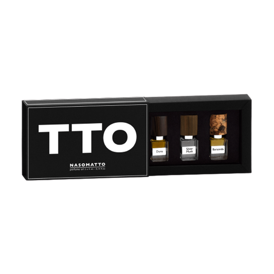 Cofanetto TTO con minitaglie estratti di profumo roll-on oil di NasoMatto 